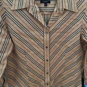 Burberry cotton beige button down shirt